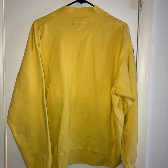 Vintage Ralph Lauren Polo Sport Sweatshirt L Quarter Zip Jacket Yellow 90s - Picture 3 of 6
